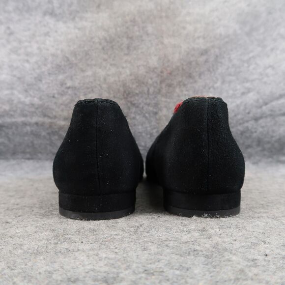 Eileen Fisher Shoes Womens 6 Flats Black Leather Posy Ballet Pointed Toe Career - Picture 5 of 16
